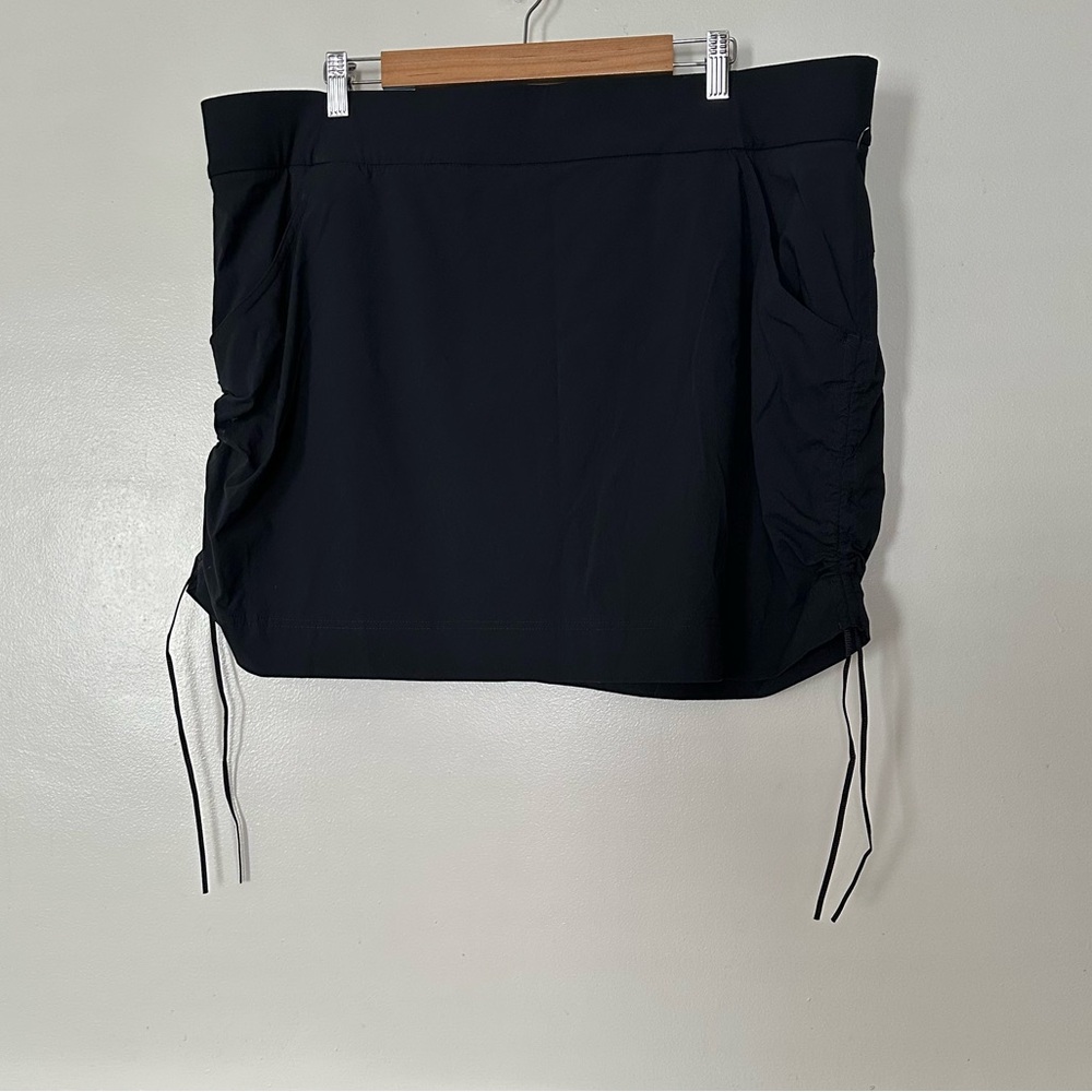 Columbia Black Ruched Skort Size 2X Active Fit